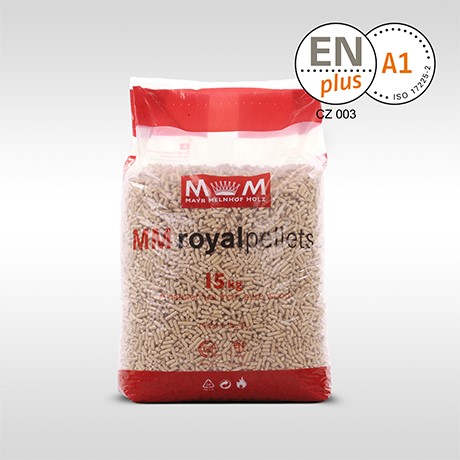 Pellets di legno Royal Pellets chiari 1050 kg / 70 sacchi da 15 kg