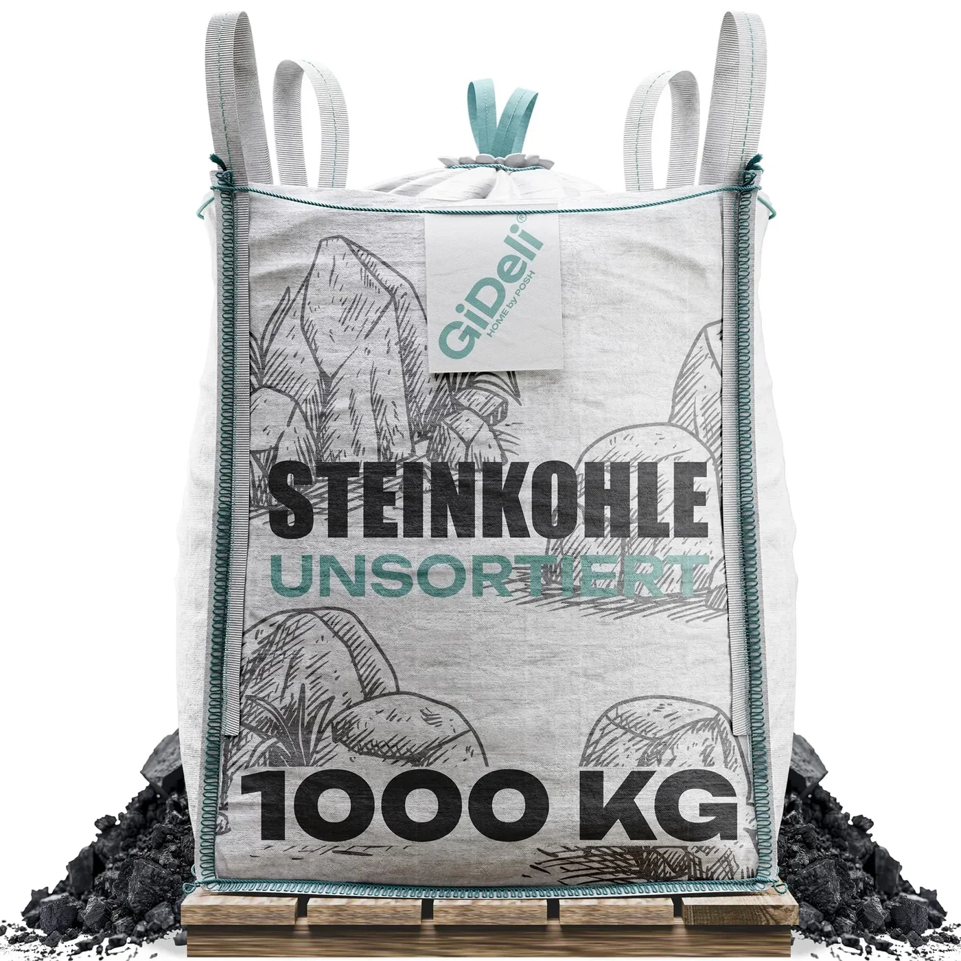 26c84c4dccf9d28dde927280565b432b CARBONE BITUMINOSO (CARBONE BRUNO): 1000 KG CARBONE ANTRACITICO (ANTRACITE): 5-50 MM ELEVATO POTERE CALORIFICO RISCALDAMENTO A CAMINO CARBONE DA RISCALDAMENTO GIDELI - immagine 1