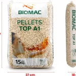 PELLETS DI LEGNO TOP ENPLUS A1 IN SACCHI DA 15 KG / PALLET DA 1050 KG (70 SACCHI DA 15 KG)