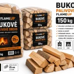 LEGNA DA ARDERE DI FAGGIO FLAMEUP – 150 KG (3 × 50 KG) – TRONCHI LUNGHI 25 CM – ADATTA PER STUFE, CAMINETTI, BRACIERI DA ESTERNO E BARBECUE