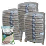 PELLETS DI LEGNO DI ALTA QUALITÀ PURE PELLET – 3 PALLET – 195 SACCHI, 2.925 KG