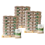 PELLETS DI LEGNO DI ALTA QUALITÀ SIMPLYPELLET – 3 PALLET – 195 SACCHI, 2 925 KG